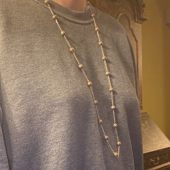 John Hardy 18K Gold and Sterling Silver Handcrafted Dot Jewelry Necklace - Picture 4 of 7